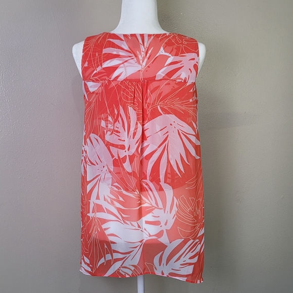 Alfani Tropical Leaf Lined Cropped top Size Petite Medium - Picture 5 of 10